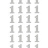 1-tals sølv glitter klistermærker