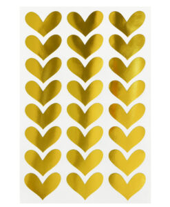 Guld hjerte stickers