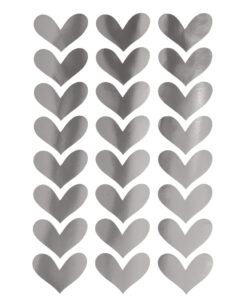Sølv hjerte klistermærker