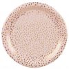 Blush pink paptallerkener med guld drys