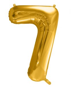 Store guld folie tal balloner - 86 cm. - 7