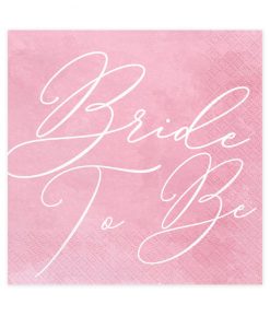 Lyserøde "Bride to be" servietter