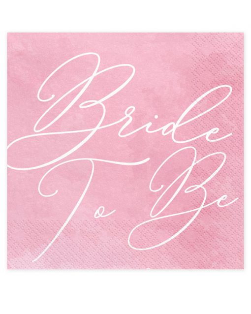 Lyserøde "Bride to be" servietter