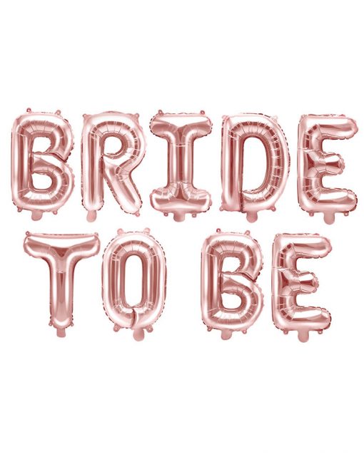 Rose gold "Bride to be" folieballoner