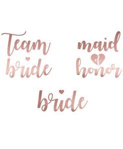 Team Bride temporary tattoos - Rose gold