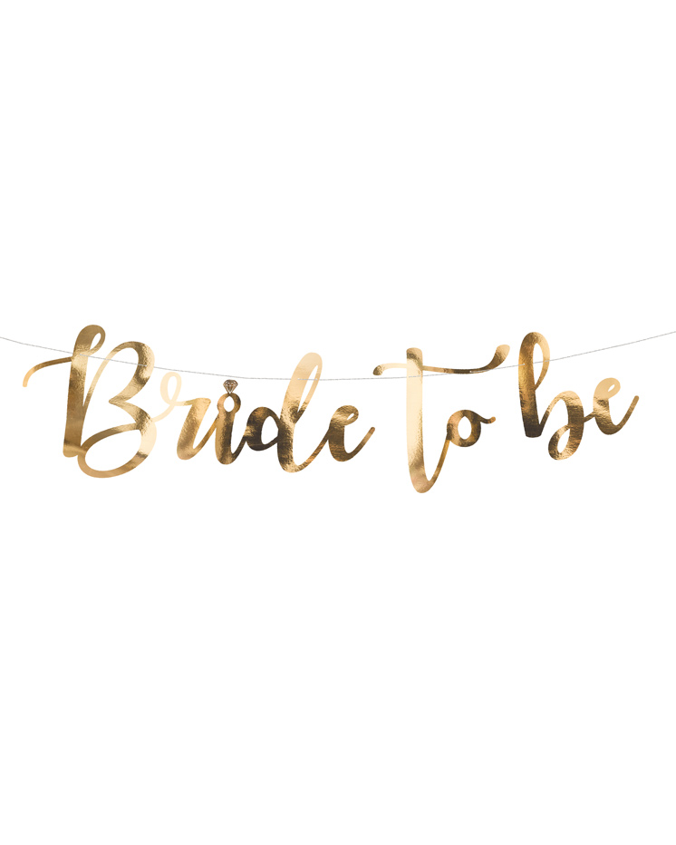 Bride to be guirlande - guld