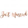 Rose gold Just Married guirlande