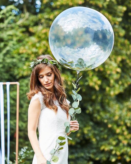 orb ballon med grøn ranke