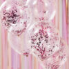 Pink glitter konfettiballoner
