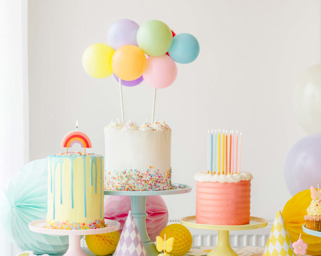 fest tema pastelfarvet