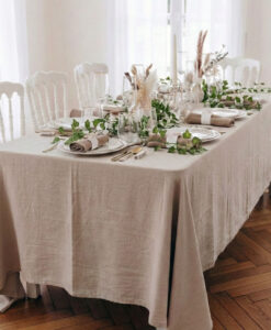 rustikt festbord til bryllupsfest