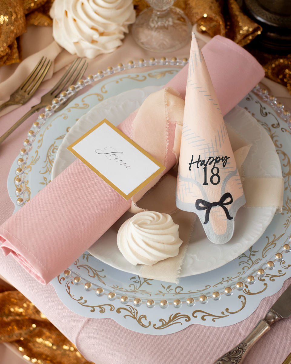 Lyserøde stofservietter - Billede 4