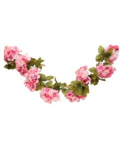 Kunstig lyserød hortensia guirlande