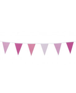 Lyserød og pink vimpelguirlande