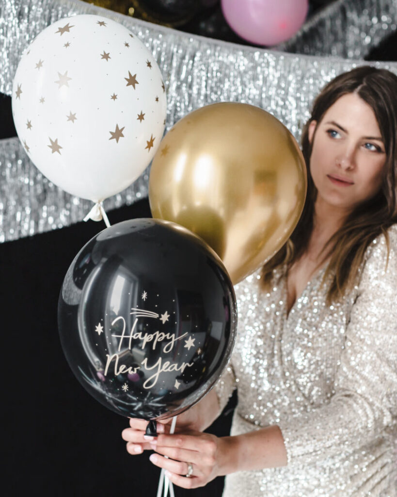 Nytårs ballon mix - 6 stk.