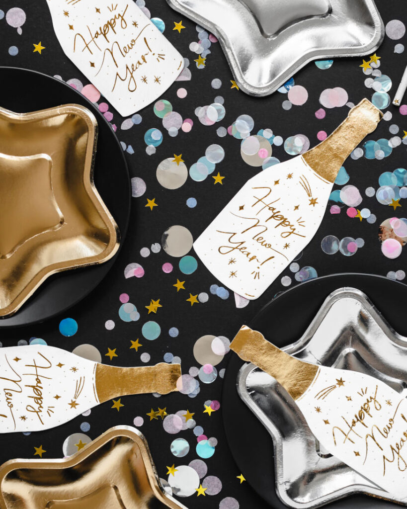 Nytårs champagne servietter