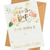 Save the date kort med blomster design