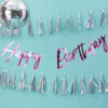 Metallic pink Happy Birthday guirlande