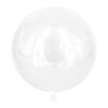 Stor rund transparent ballon - 40 cm.