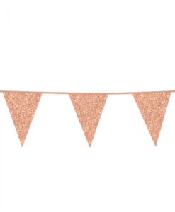 Stor rose gold glitter vimpelguirlande