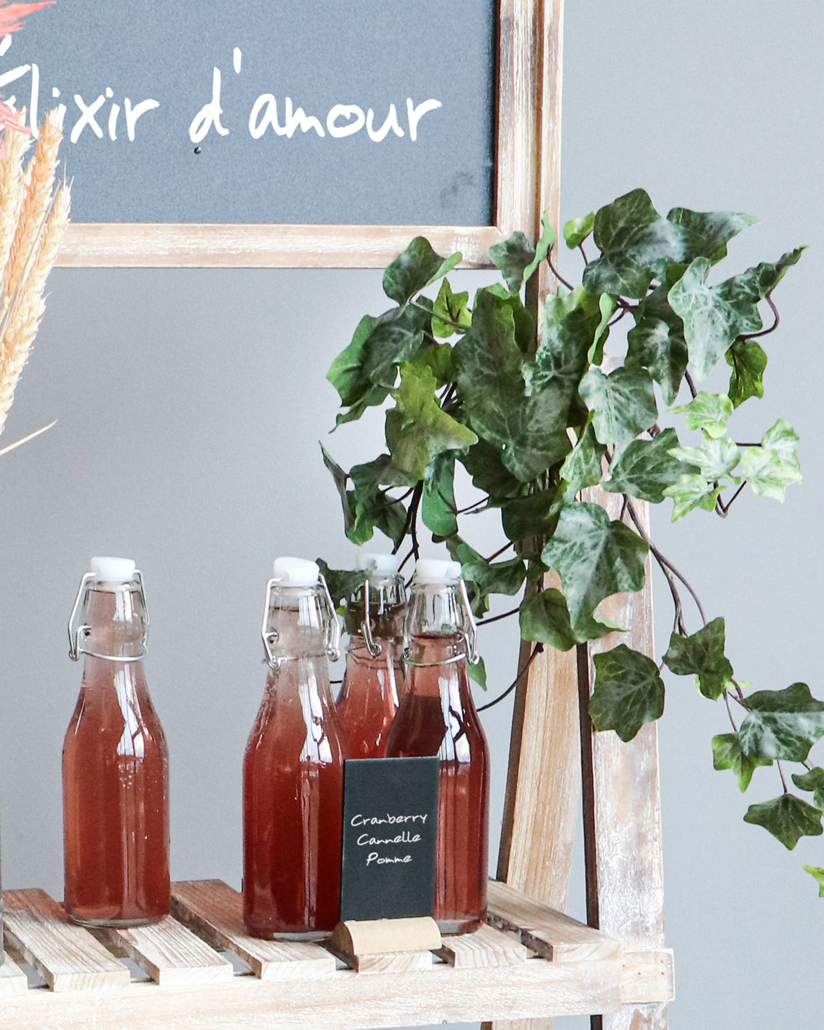 skilt til candy bar og drinks bar