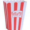 Retro rødstribede popcornbægre
