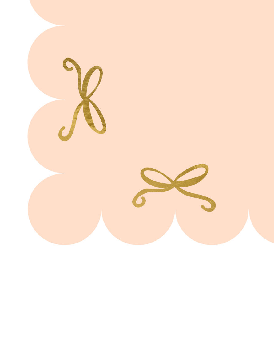 Lyserød papirdug med guld sløjfer - Billede 4