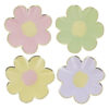Blomster paptallerkener med guld kant