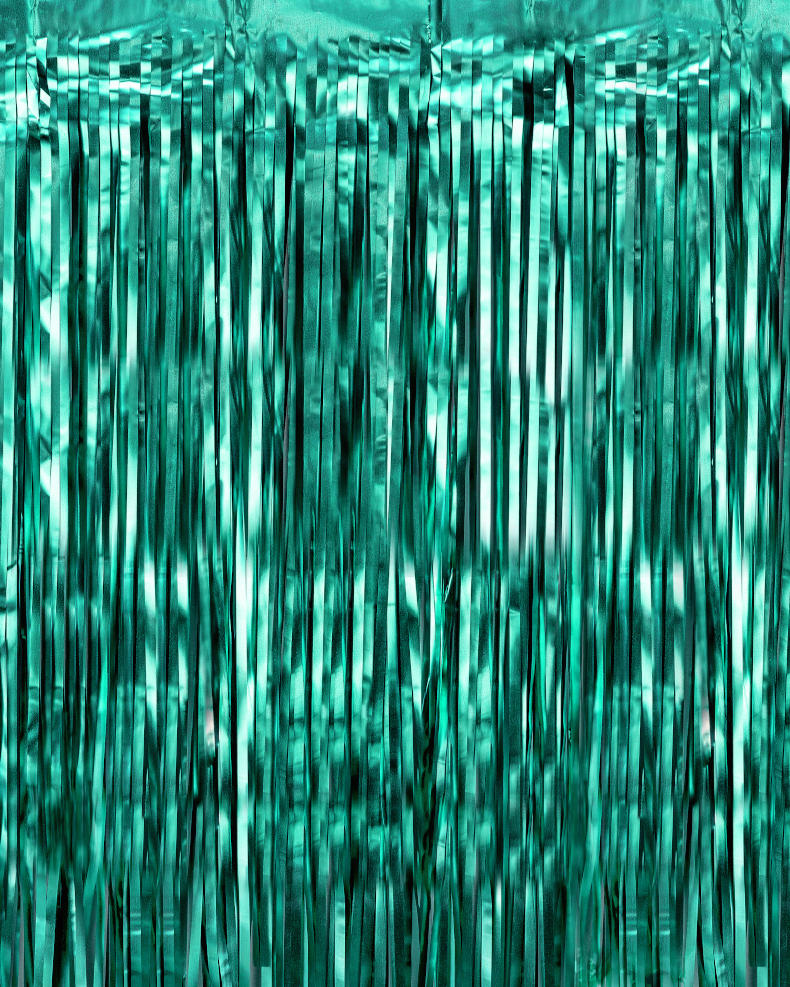 Metallic grønt party curtain