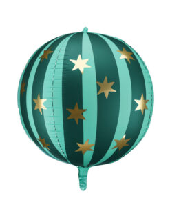 Turkis grøn rund cirkus folieballon