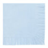 Lyseblå servietter med frynse kant