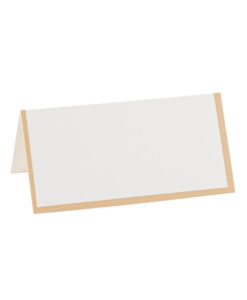 Cremefarvede bordkort med beige kant