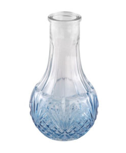 Lille blå/hvid vintage stil vase