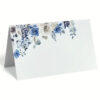 Bordkort med støvet blå blomster - pr. stk.