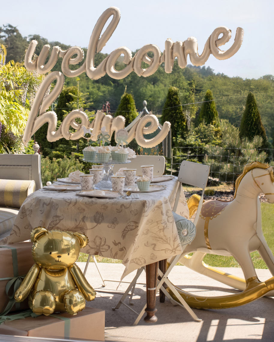 babyshower pynt pastel