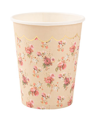 Beige småblomstrede papkrus