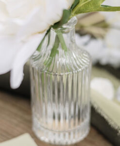 Lille ribbet glasvase