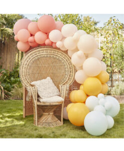 Douce pastelfarvet ballonguirlande