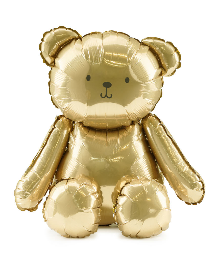 Stor guld folie bamse ballon