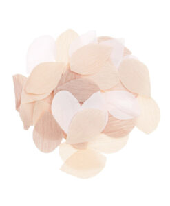 Beige, nude og blush blad konfetti