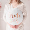 Hvid og rosa guld "Bride to be" folieballon