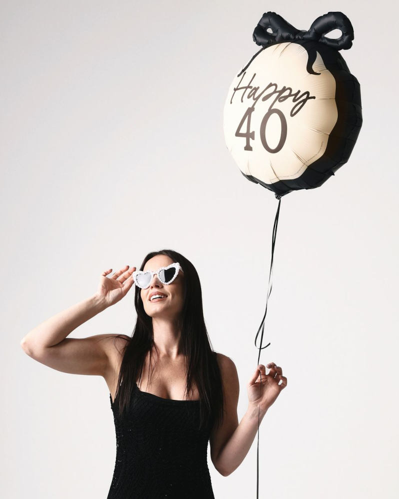 40 års fødselsdags ballon med sløjfe - Billede 2