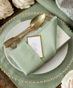 Lysegrønne stofservietter salviegrøn