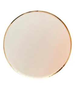 Ombre ferskenfarvet paptallerkener med rose gold kant