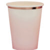 Ombre blush pink papkrus med rose gold kant