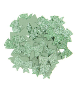 Lysegrøn glitter sløjfe konfetti