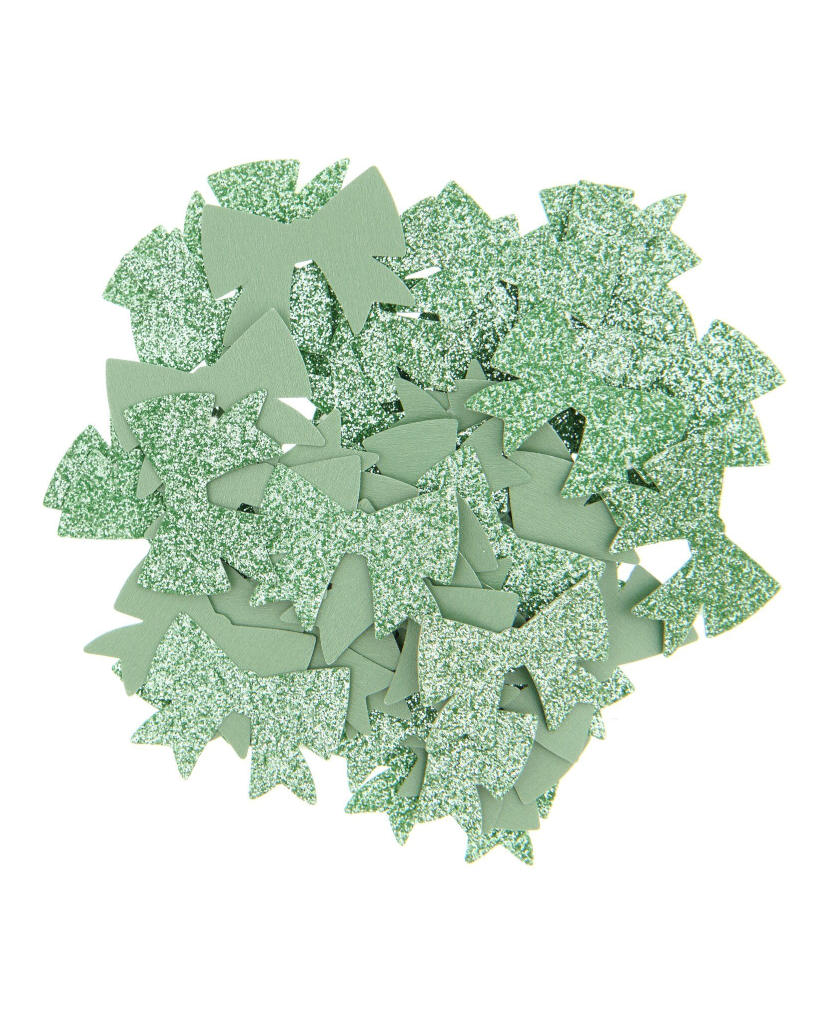 Lysegrøn glitter sløjfe konfetti