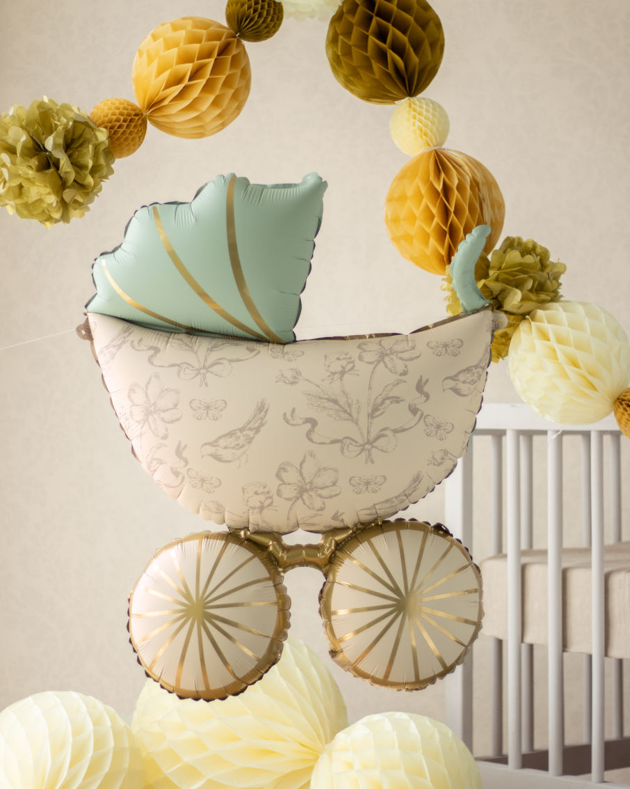 Vintage barnevogn folieballon - Billede 2