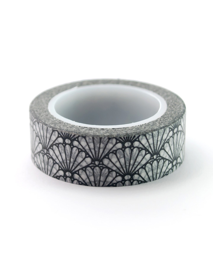 Sort og hvid masking tape