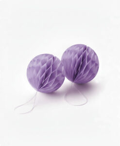 Mini honeycomb papirbolde 5 cm. - Lys lilla - 1 stk.